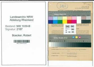 Entnazifizierung Robert Boecker , geb. 29.06.1910 ()