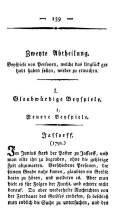I. Glaubwürdige Beyspiele