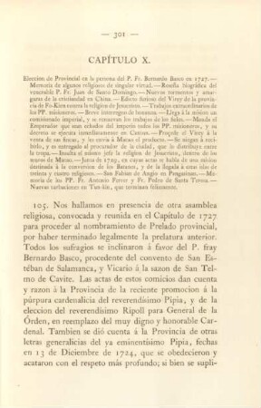 Capítulo X. Eleccion de provincial en la persona del P. F. Bernado Basco en 1727 ...