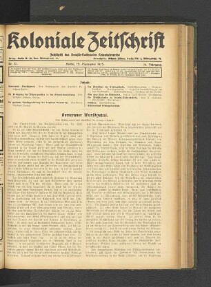 Nr. 37. Berlin, 12. September 1913. 14. Jahrgang.