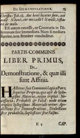 Partis Commnis [Propriae] ...