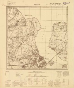 1644 Stralsund, Topographische Karte 1:25000 (4-cm - Karte)
