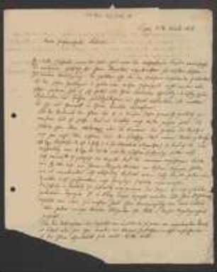 Brief von Friedrich Hofmeister an David Heinrich Hoppe