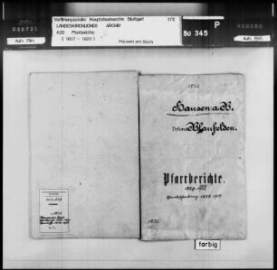 Hausen/Bach: Pfarrberichte und Pfarrbeschreibungen