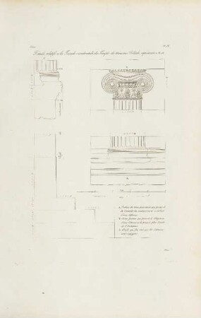 Abb.: Pl. 36 Détails relatifs a la Façade occidentale du Temple de Minerve Poliade, représentée A. Pl. 28.