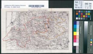 Karte der Kreise Krefeld und Kempen