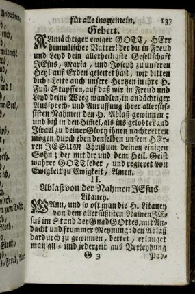 Tägliche Ablaß-Andachten, für alle insgemein. - Vollkommene Ablaß-Gebetter.