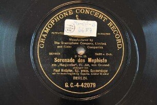 Serenade des Mephisto : aus "Margarethe", IV. Akt / von Gounod