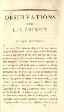 Apercu général