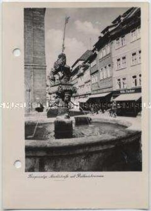 Bad Langensalza, Marktstraße und Rathausbrunnen