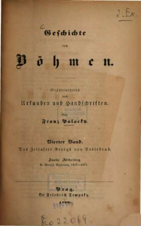 Geschichte von Böhmen : größtentheils nach Urkunden und Handschriften, 4,2