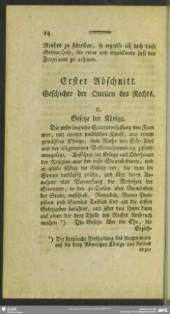 Erster Abschnitt. Geschichte der Quellen des Rechts