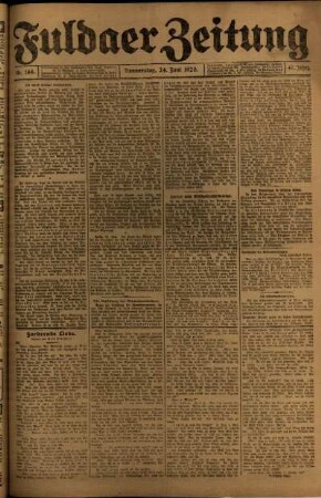 Ausgabe vom Donnerstag, den 24. Juni 1920.