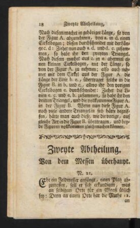 Zweyte Abtheilung. Von dem Messen überhaupt.
