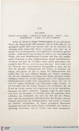 XIX. Malerei