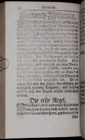 Factoren-Rechnung.