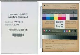 Entnazifizierung Elisabeth Henseler , geb. 06.02.1904 ()