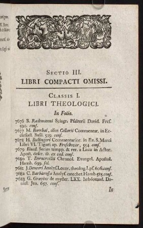 59-72, Sectio III. Libri Compacti Omissi