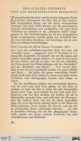 Das Atelier Courbets und die dargestellten Personen