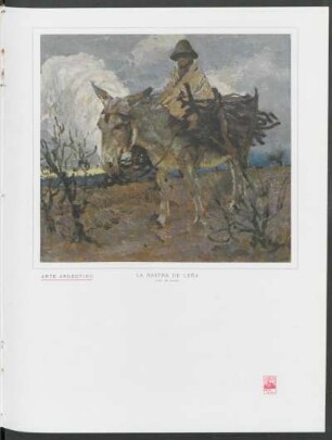 Arte argentino - La rastra de leña : Óleo de Fader