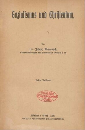 Sozialismus und Christentum
