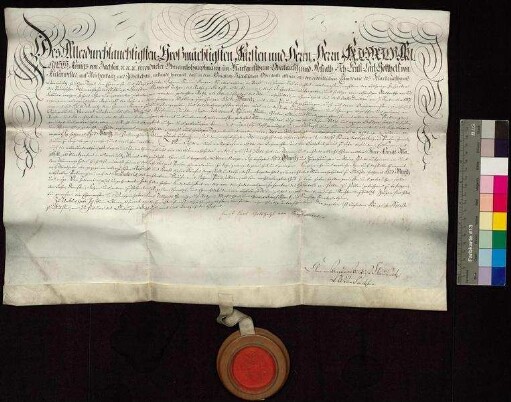 Namens des Königs Friedrich August I. von Sachsen belehnt Oberamtshauptmann Ernst Carl Gotthelf von Kiesenwetter auf Reichenbach den Johann Samuel Berger mit dem Gut Wawitz.