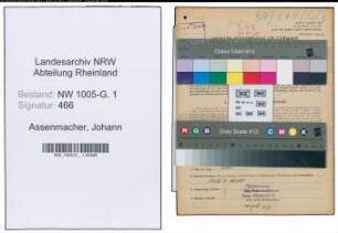 Entnazifizierung Johann Assenmacher , geb. 30.08.1892 ()