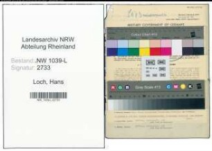 Entnazifizierung Hans Loch , geb. 11.01.1910 (Ingenieur)