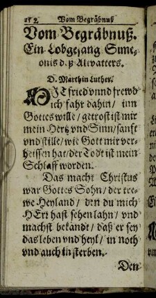 Vom Begräbnuß.