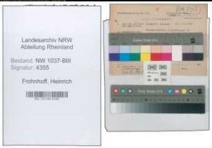 Entnazifizierung Heinrich Frohnhoff , geb. 19.05.1902 (Kriminalsekretaer)