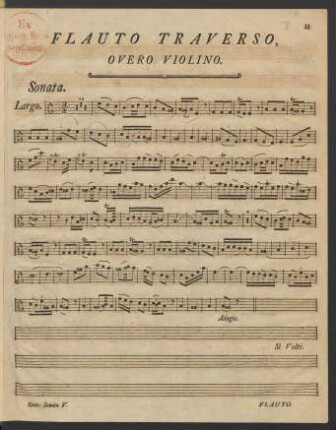 Flauto Traverso overo Violino