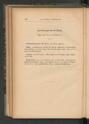 Société agricole de Batah.