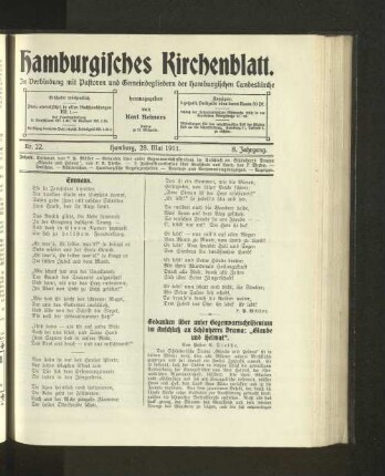 Gedanken über unser Gegenwartschriftentum im Anschluß an Schönherrs Drama: "Glaube und Heimat".