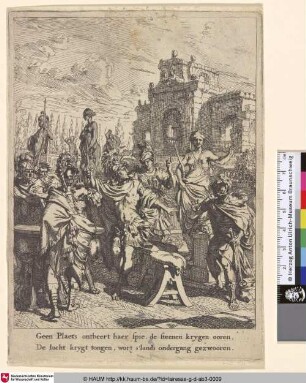 [Aeneas und seine Männer werden belauscht; The Listened Plot of Aeneas and His Mates; Beraadslaging tussen Aeneas en zijn volgelingen onderbroken]