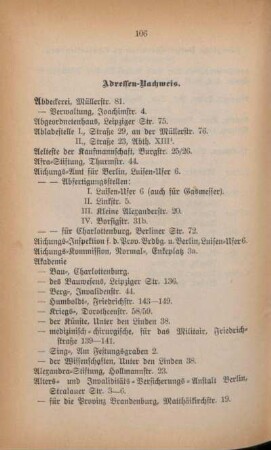 Adressen-Nachweis