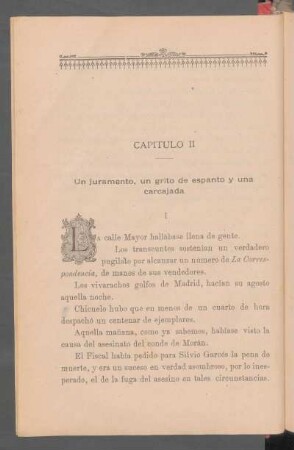 Capítulo II - Un juramento, un grito de espanto y una carcajada
