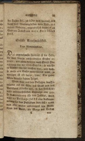 Sechste Annehmlichkeit. Das Armeninstitut. - Zehnte Annehmlichkeit. Die Jungfern.