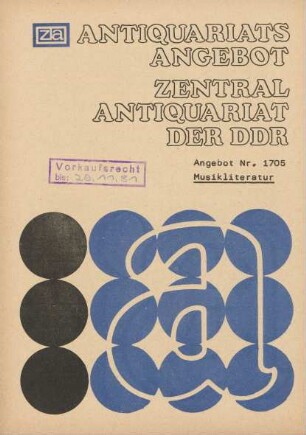 Nr. 1705: Musikliteratur