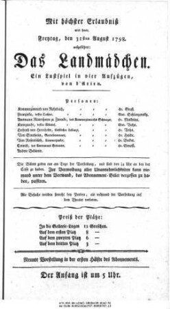 Das Landmädchen