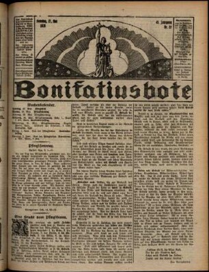 Erste Ausgabe vom Sonntag, den 27. Mai 1928.