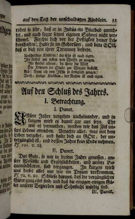 Auf den Schluß des Jahres.