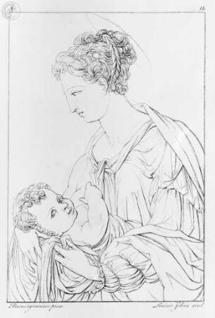 Reale Galleria di Firenze illustrata. 1. Quadri di Storia, Band 1., Maria mit dem Jesuskind (Taf. 11)