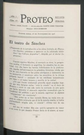 El teatro de Sánchez