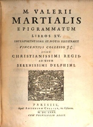 M. Val. Martialis Epigrammatum libros 15 ...