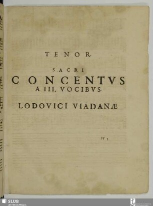 Cantus sacri concentus a III. vocibus
