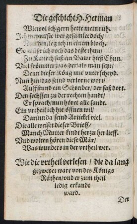 Wie die urtheil verlesen ...