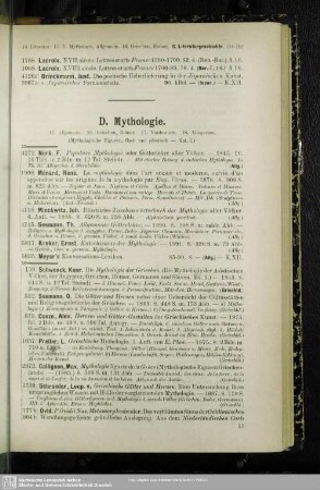 D. Mythologie