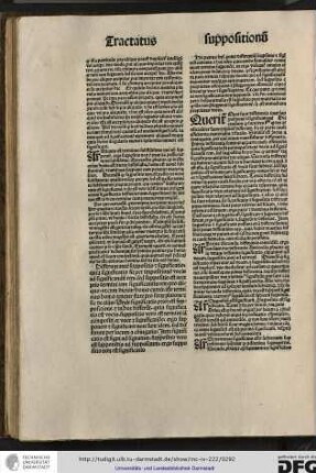 Differunt autem suppositio et significatio quia significatio fit per impositionem vocis ad significandum rem...