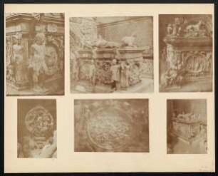 PC 6009-PC 6014, Stiftskirche Tübingen: 6 Bilder des Grabmals Herzog Ludwig von Württemberg. Foto Sinner