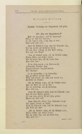 Siebenter Zeitraum. Deutscher Dichtung der Gegenwart seit 1830.